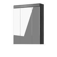 SPIEGELSCHRANK grau 60 x 79 cm, Badschrank 3-türig mit Spiegeltüren - Grau, Glas/Holzwerkstoff (60/79/18cm) - Inn.Furn