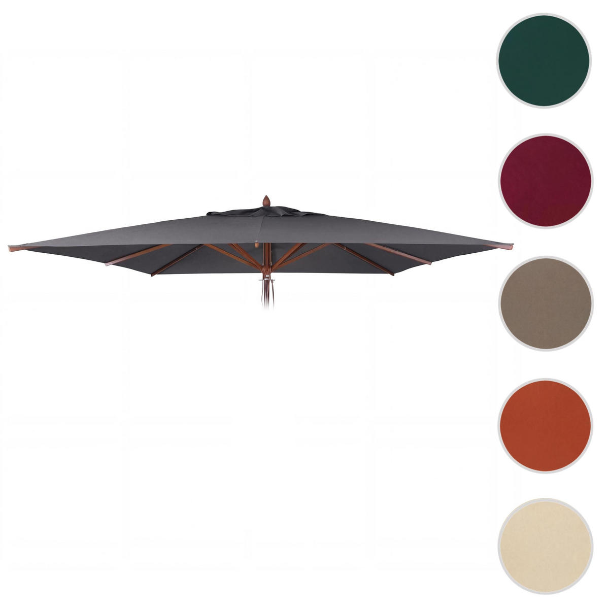 SCHIRMBEZUG C57B Anthrazit - Anthrazit, Textil (300/300cm) - MCW