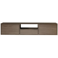 TV-LOWBOARD Framme hängend, 3 Klappen und Ablage, Walnuss, 150/30/30 cm - Dunkelbraun, Holzwerkstoff (150.1/30/30cm) - Selsey