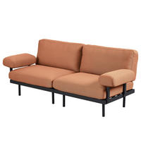 3-SITZER OUTDOOR-SOFA - Rosa, Textil/Metall (202/80/84cm) - home24