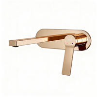 WASCHTISCHARMATUR mit Luftsprudler Messing Rosengold - Roségold, Metall (21/7/28.8cm) - EMKE