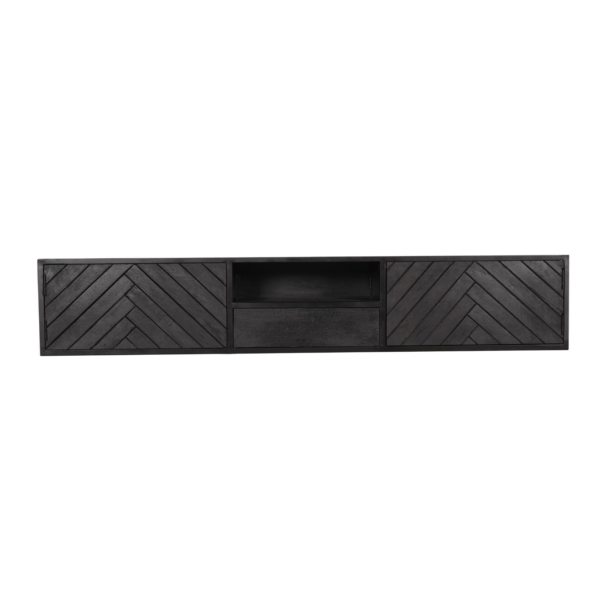 TV-MÖBEL New York Schwarz 35/180/33 cm - Schwarz, Holz (180/33/35cm) - Starfurn