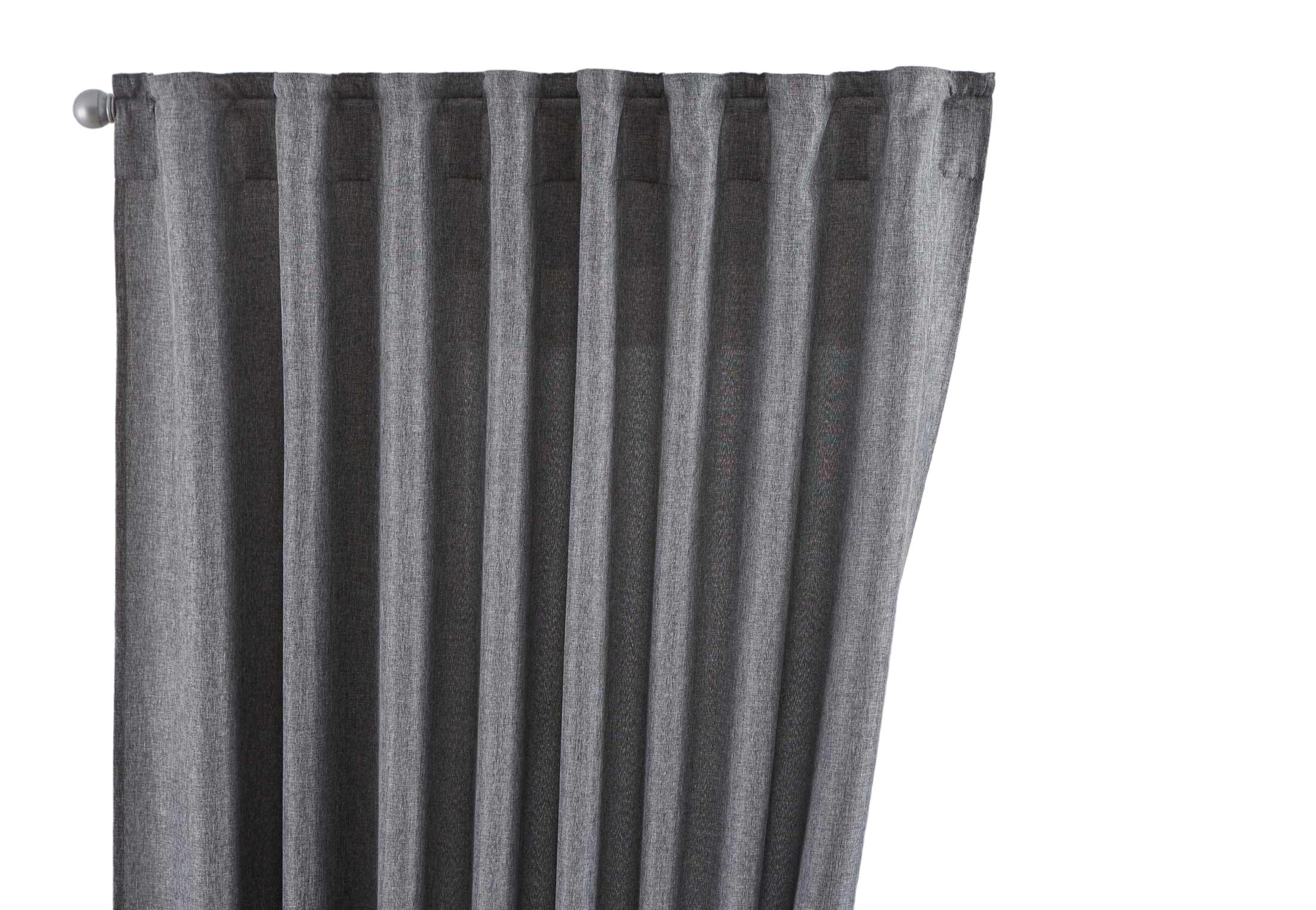 Gardinenbox Schlaufengardine Grau 140x145 cm