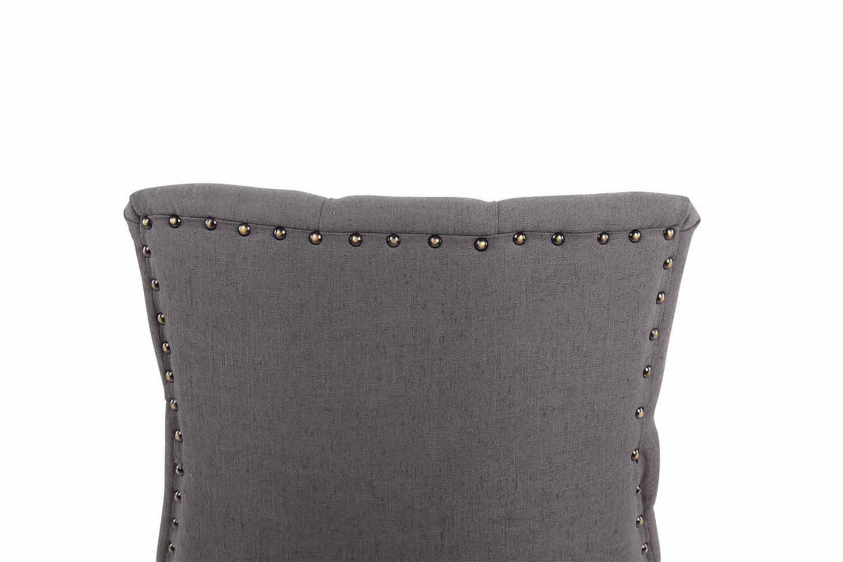 WOHNZIMMERSTUHL Stoff dunkelgrau - Dunkelgrau, Holz/Textil (55/92/58cm) - CLP