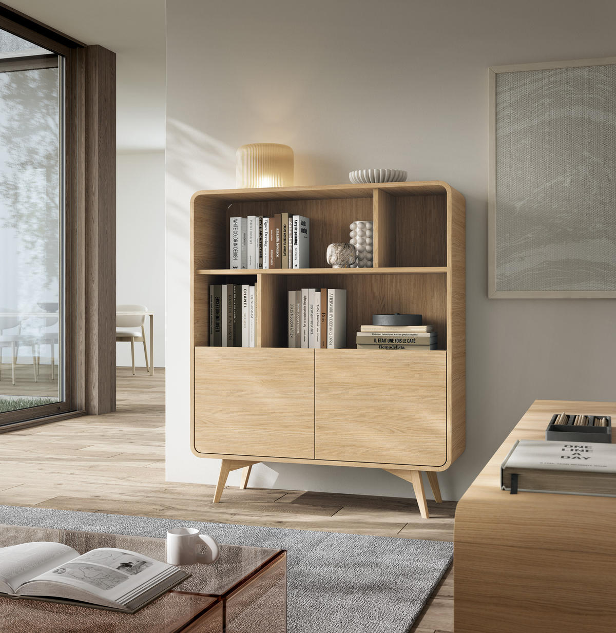 HIGHBOARD CORNWALL REG1 Abgerundeter Korpus Eiche Eiche - Eichefarben, Holz/Holzwerkstoff (108/130/39cm) - Komodee