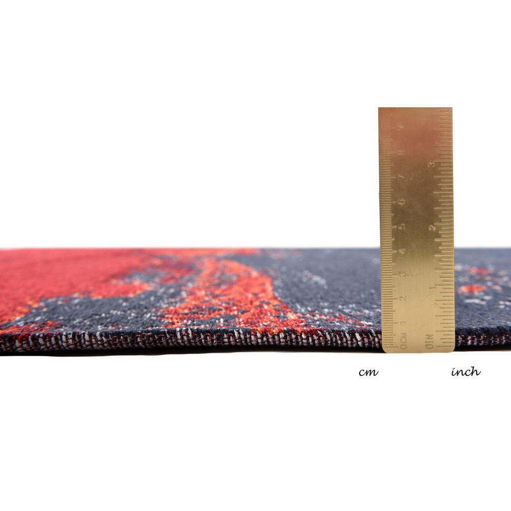 Thumbnail - Gino Falcone Flachwebeteppich, Rot, Textil, Pop-Art, Rechteckig, 160x230 cm, Oeko-Tex®, für Fußbodenheizung geeignet, Te...