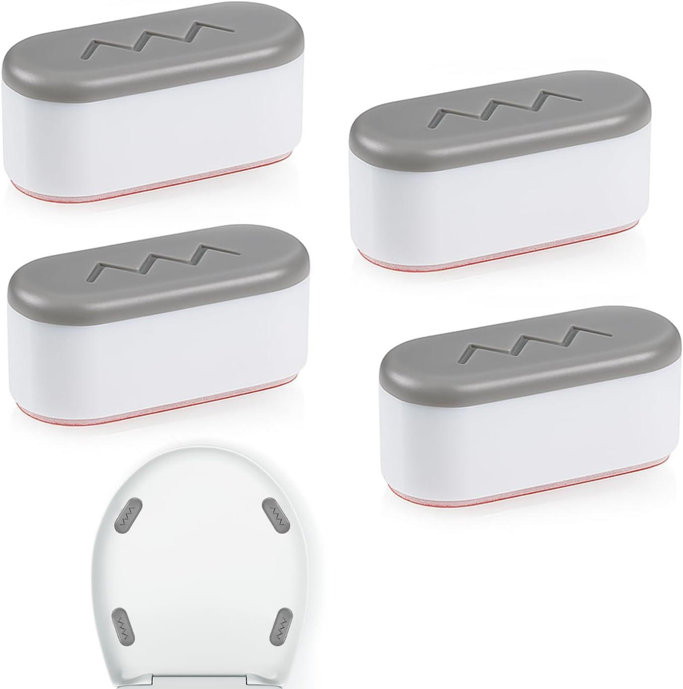 XXXLutz Toilettensitzerhöhung,Silberfarben,4.5/2/1.8Cm,4Er-Pack