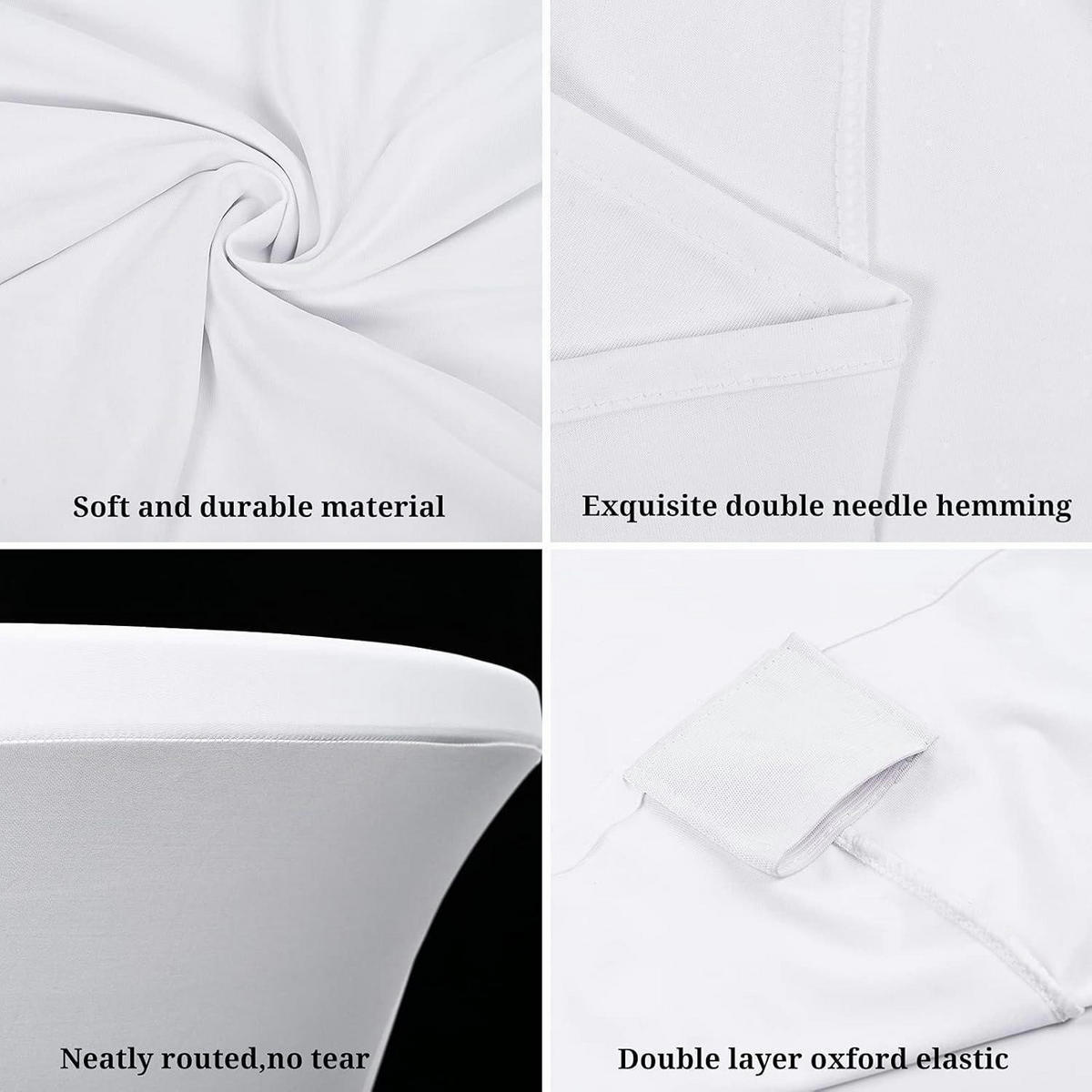 STEHTISCH Husse 10er-Set Weiß 70 x 110 cm - Weiß, Textil (70/110cm)