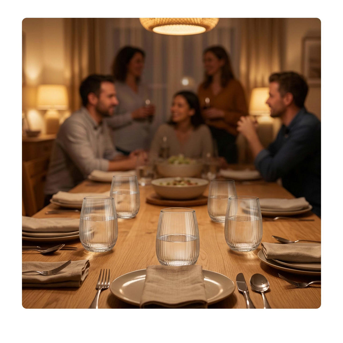 TRINKGLAS Transparent 6er-Set Glas 400 ml - Transparent, Glas (0.4L) - Relaxdays