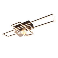 LED DECKENVENTILATOR 42/94/15.5cm - Schwarz, Metall (94/42/15.5cm) - Nettlife