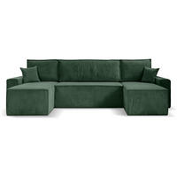 WOHNLANDSCHAFT Hektor U mit Schlaffunktion grün - Grün, Textil (318/94/152cm) - Beautysofa