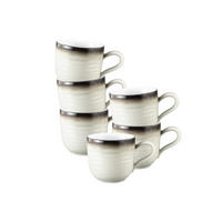 ESPRESSOTASSEN Terra Corso 0,09 l 6er Set - Beige/Grau, Keramik (0.09L) - Seltmann Weiden