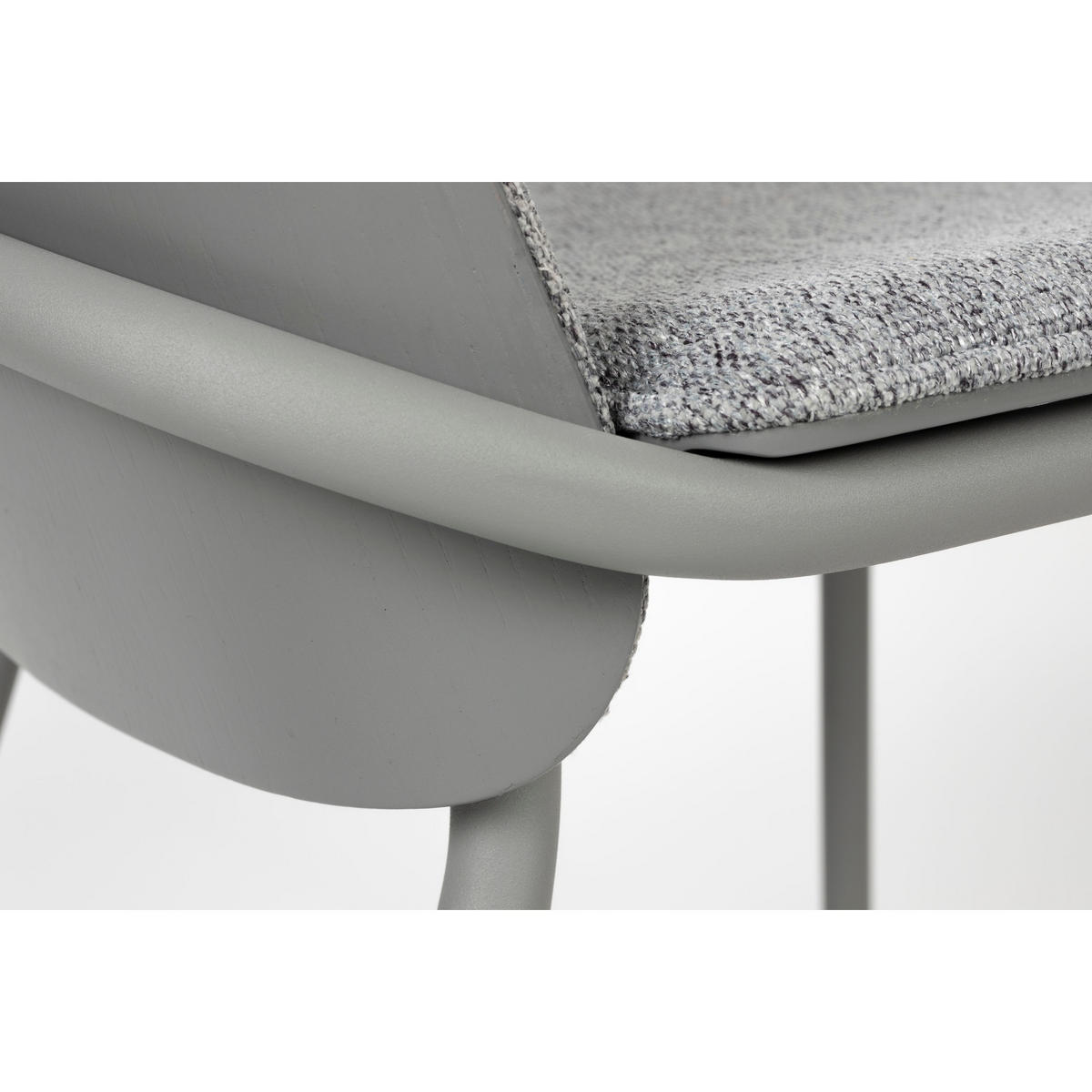 ESSZIMMERSTUHL Clip Grau - 2 er Set - Grau, Textil (51/81.5/48cm) - Zuiver
