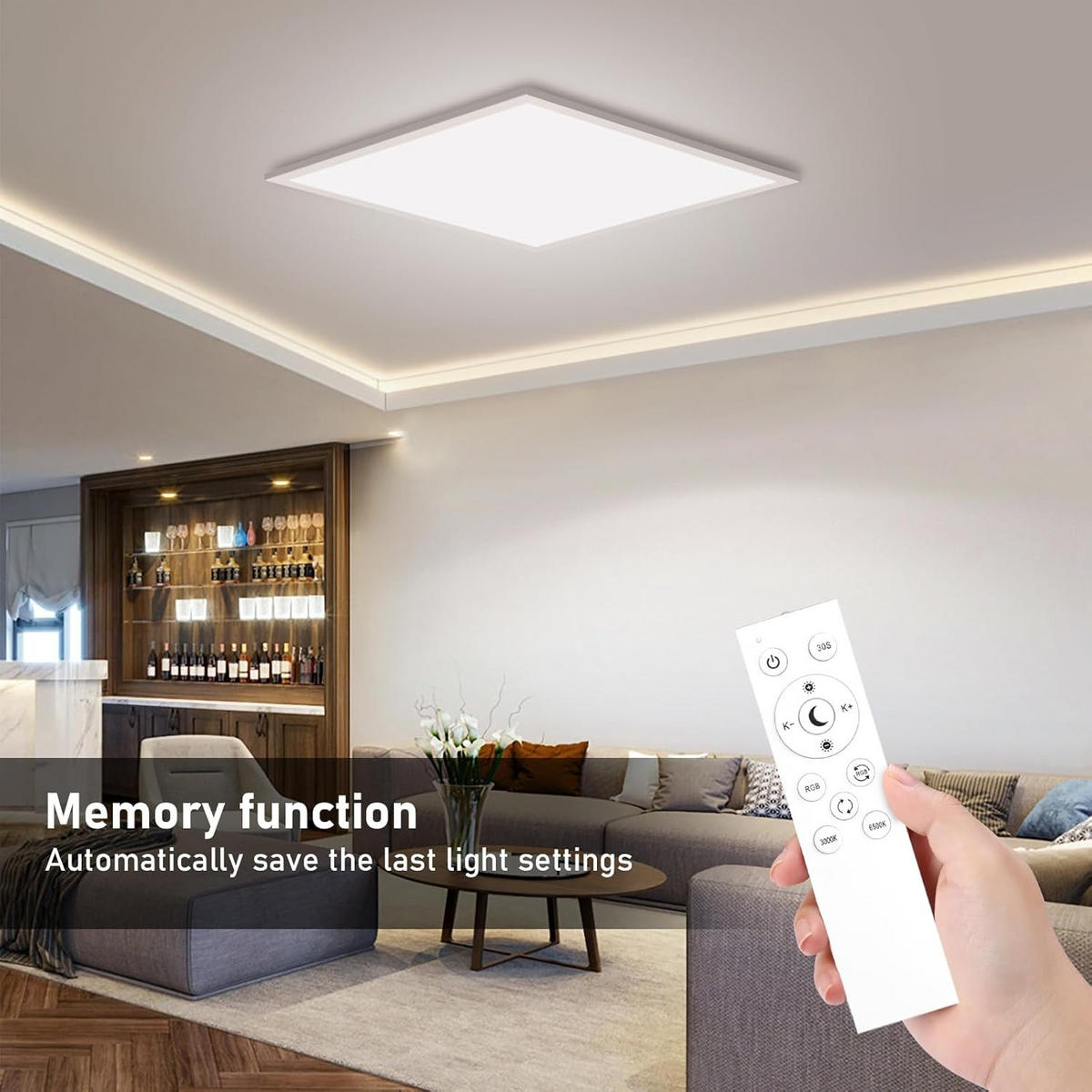 DECKENLEUCHTE PA1021 LED Panel 45/45/3.9 CM - Weiß, Metall (45/45/3.9cm) - LOVHAUS