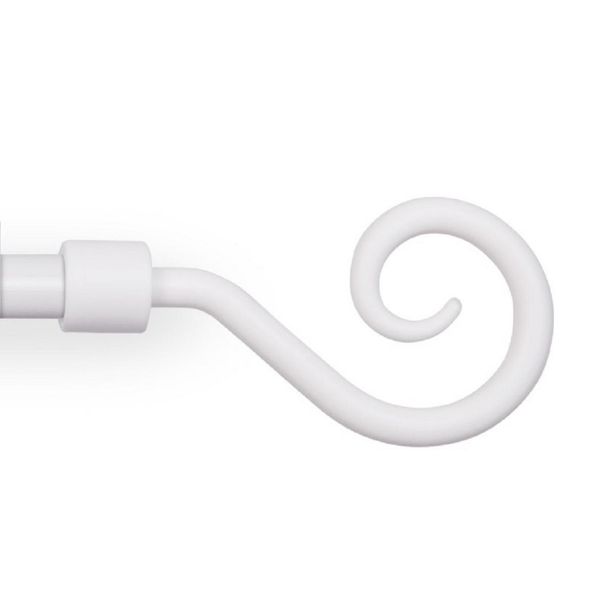 GARDINENSTANGENSET 120-220cm Weiß Roma - Weiß, Metall (120cm)