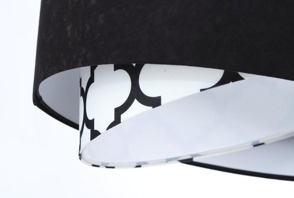 HÄNGELEUCHTE Schwarz 50/23 cm - Weiß, Kunststoff (50/1.3/23cm) - ONZENO