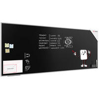 SCHWARZE magnetische Kreidetafel mit Alurahmen Premium EXPO 300x120cm - Schwarz, Metall (300/120/1.6cm) - ALLboards
