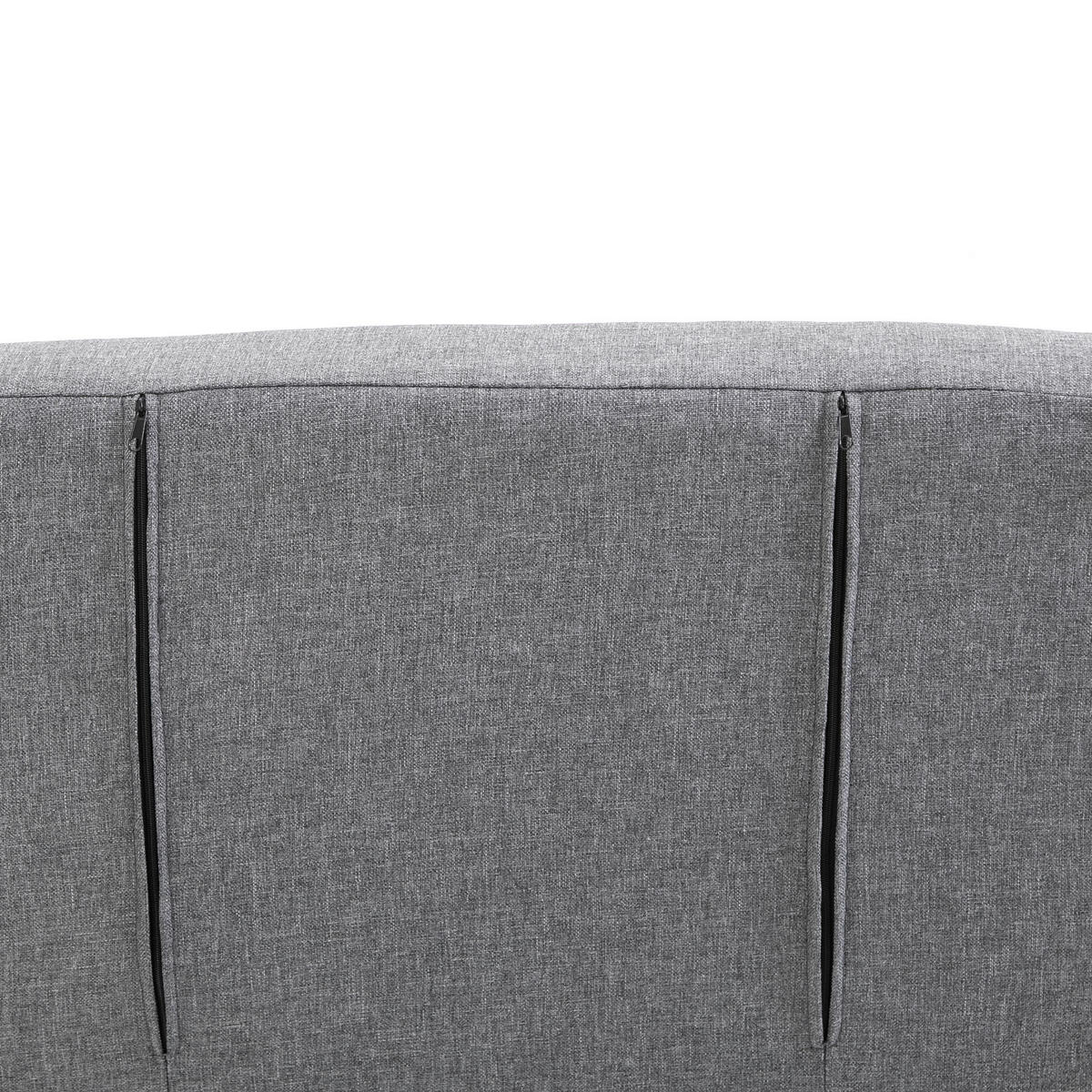 SCHLAFSESSEL 3-IN-1 mit Kissen Grau - Silberfarben/Grau, Textil/Metall (69/80/65cm) - HOMCOM