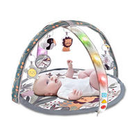 SPIELBOGEN Lichter grau Krabbeldecke, hängende Plüschtiere, Melodien, Spiegel, Lautstärke - Grau, Textil (85/50/85cm) - Chipolino