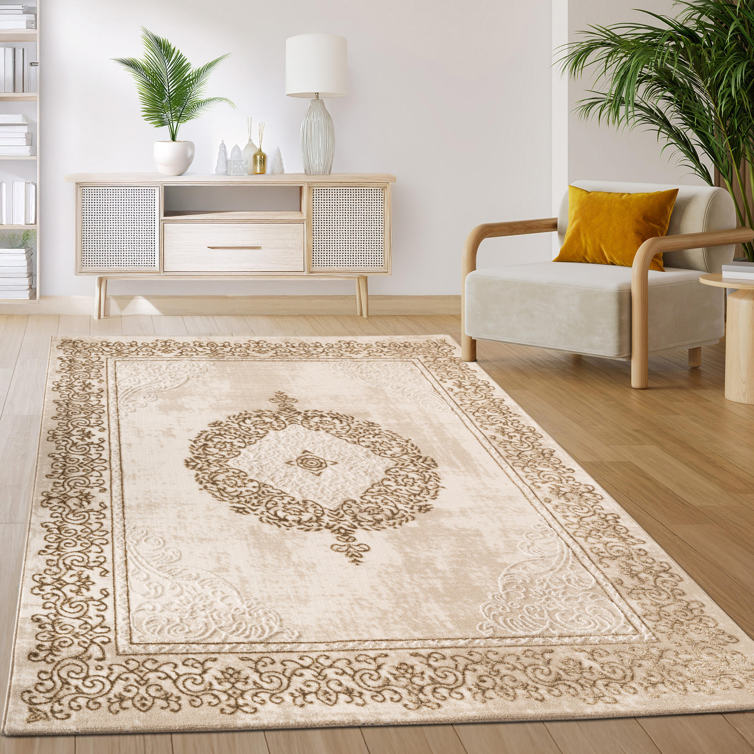 KURZFLORTEPPICH 160/220 cm Paris 208 - Beige, Textil (160/220cm) - Paco Home