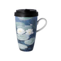 KÜNSTLERBECHER To Go Claude Monet - Seerosen, Artis Orbis, Fine Bone China, Bunt, 500 ml - Multicolor, Keramik (0.5L) - Goebel