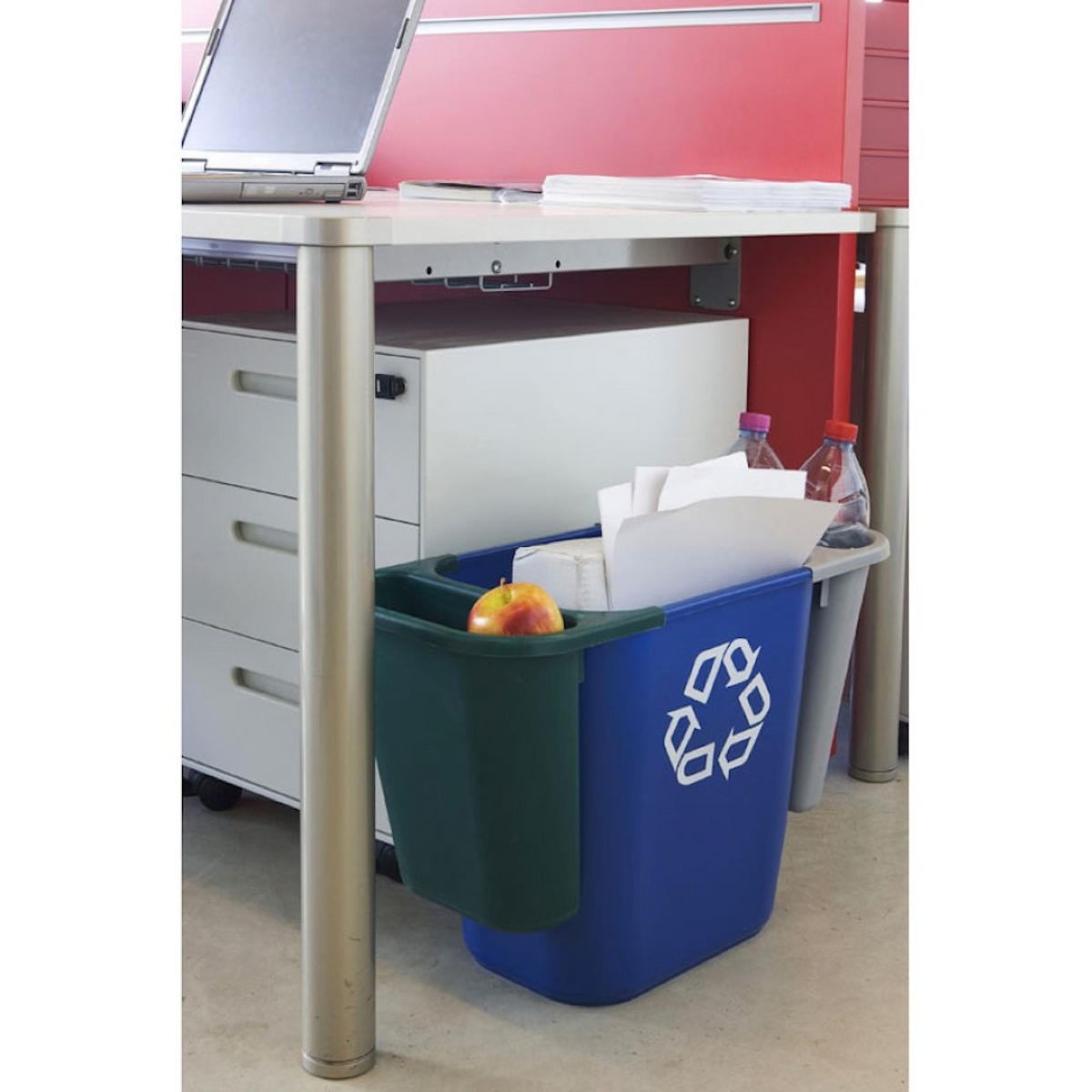 MÜLLEIMER Rechteckig Aus Polyethylen 26,6 Liter Blau - Blau, Metall (26/38.1/36.6cm) - PROREGAL