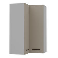 ECKHÄNGESCHRANK Bonn W14/60 grau / stone grey matt 60 / 60 / 96cm - Graubraun/Grau, Holz/Holzwerkstoff (60/96/60cm) - Feldmann-Wohnen