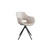 DREHSTUHL ZAJA Cremeweiß Microfaser - Creme, Textil (57/85/59cm) - KAWOLA