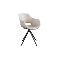 DREHSTUHL ZAJA Cremeweiß Microfaser - Creme, Textil (57/85/59cm) - KAWOLA