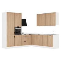 WINKELKÜCHE 265 x 225 cm - Sorento KS15-M265 - in Sonoma Eiche / Weiß - Weiß/Sonoma Eiche, Holz (490/247/52cm)