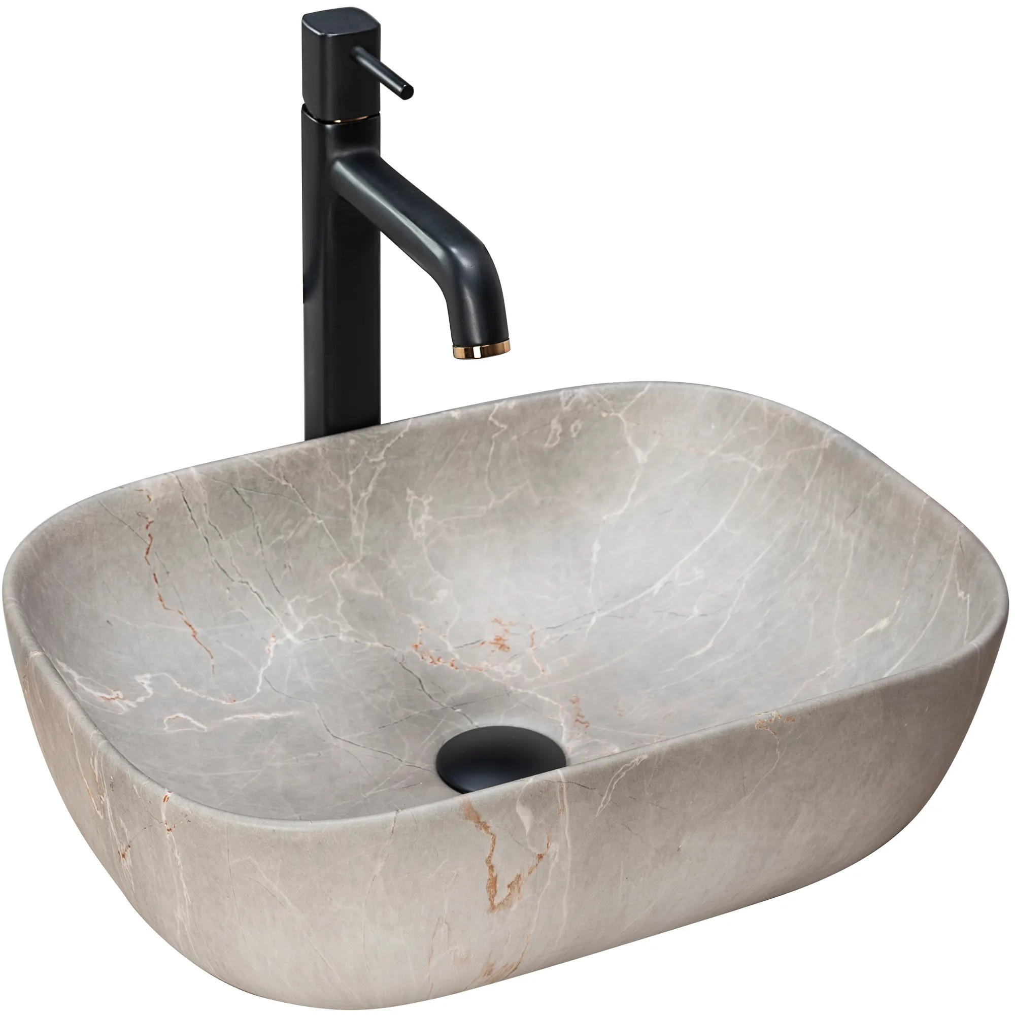 AUFSATZWASCHBECKEN LIVIA BEIGE 46,5/33,5/13,5 cm - Beige, Keramik (46.5/13.5/33.5cm) - REA