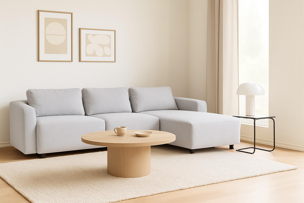 3-SITZER-SOFA Bergen Stoff Hellgrau - Hellgrau, Textil (162/78/312cm) - ebuy24