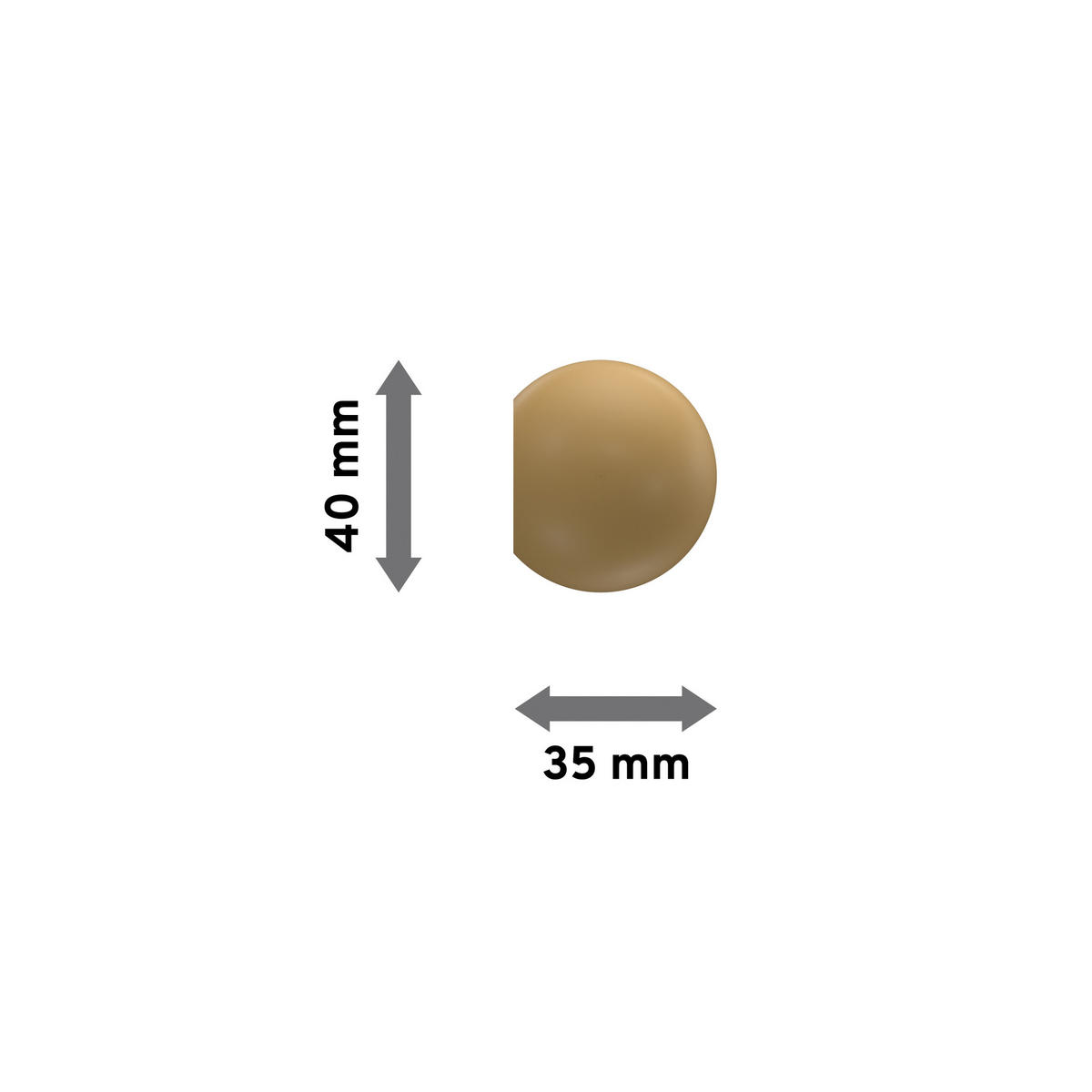 ENDSTÜCKE FÜR GARDINENSTANGEN 20 mm Ø, Luina Buche, Packung 2 Stück - Buchefarben, Holz (3.5/4/4cm) - INTERDECO