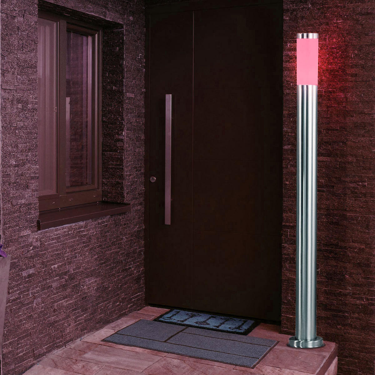 LED WEGELEUCHTE Stehlampe Anthrazit Aluminium - Silberfarben, Metall (12.7/12.7/110cm) - Globo Lighting