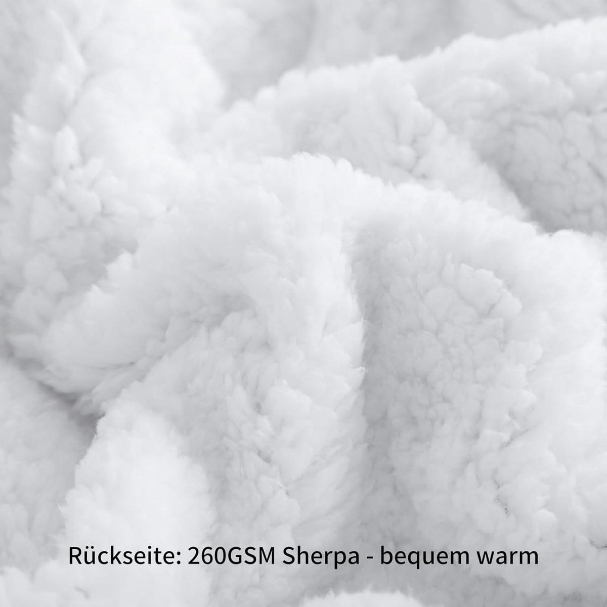 KUSCHELDECKE Sherpa Fleece Violett 150 x 200 cm - Lila, Textil (150/200cm)