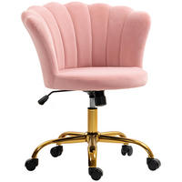 DREHSTUHL DE-11750 höhenverstellbar Teddy-Plüsch Creme - Pink, Textil (64/90/69cm) - ComfortXL