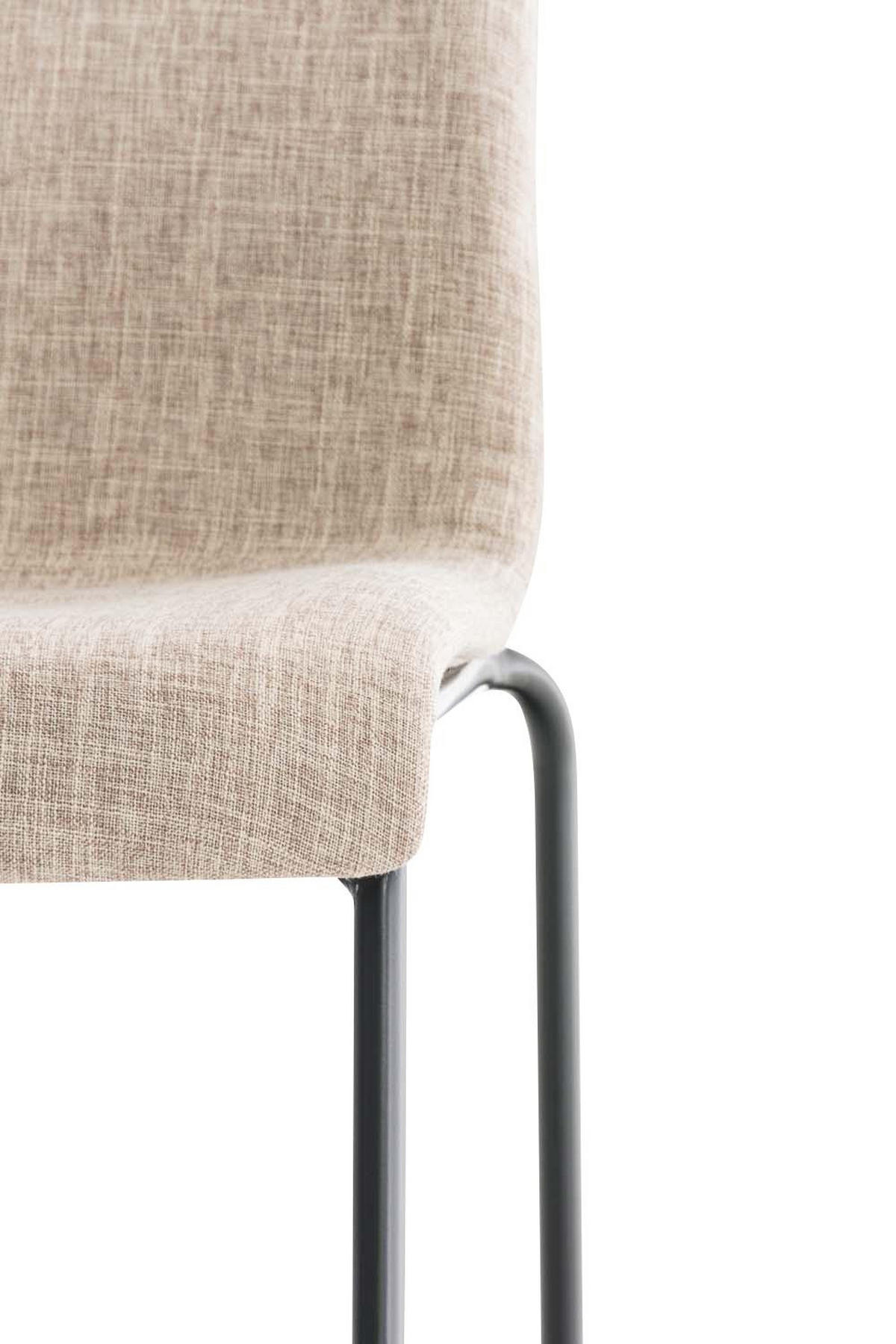 BARHOCKER Stoff Creme - Creme/Schwarz, Textil/Metall (43/100/48cm) - CLP