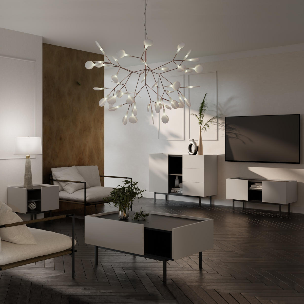 COUCHTISCH Noel 100 x 60 Kaschmir/Schwarz (rechteckig) - Kaschmir/Schwarz, Holzwerkstoff/Metall (60/100/43cm) - mzm24