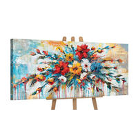 GEMÄLDE Florale Inspiration auf Keilrahmen 115x50 cm - Multicolor, Holz (115/50cm) - YS-art gallery