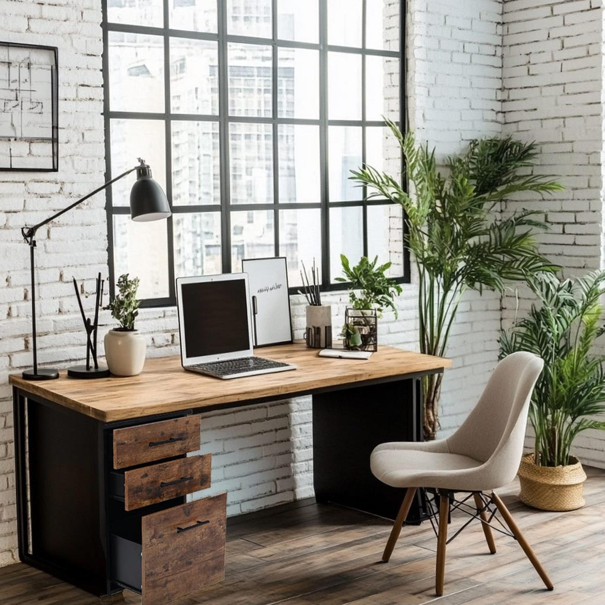 ROLLCONTAINER Holzoptik Schwarz Dunkelbraun 3 Schubladen 40x42x72 cm - Dunkelbraun/Schwarz, Holzwerkstoff/Metall (42/72/40cm) - Begryf