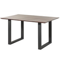ESSTISCH Akazie 140x90 grau lackiert / U-Beine anth. matt SWISS EDGE - Anthrazit/Grau, Holz (140/90/76cm) - Massivmoebel24