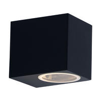 LED ALU WANDLEUCHTE Schwarz Matt - Schwarz, Metall (6.8/9.2/9.2cm)