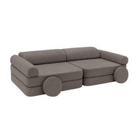 MODULARES Kindersofa aus Schaumstoff – weiches 4-in-1 Spielsofa für Kinderzimmer - Braun, Textil (160/50/76cm) - Bees & Blooms