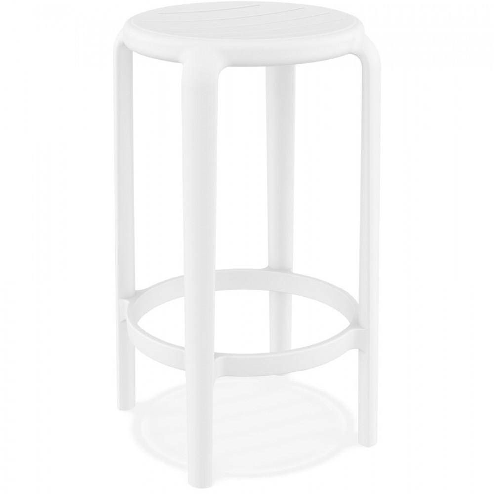 BARHOCKER Weiß 36x65x36cm - Weiß, Kunststoff (36/65/36cm) - AlterEgo