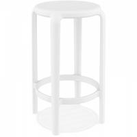 BARHOCKER Weiß 36x65x36cm - Weiß, Kunststoff (36/65/36cm) - AlterEgo