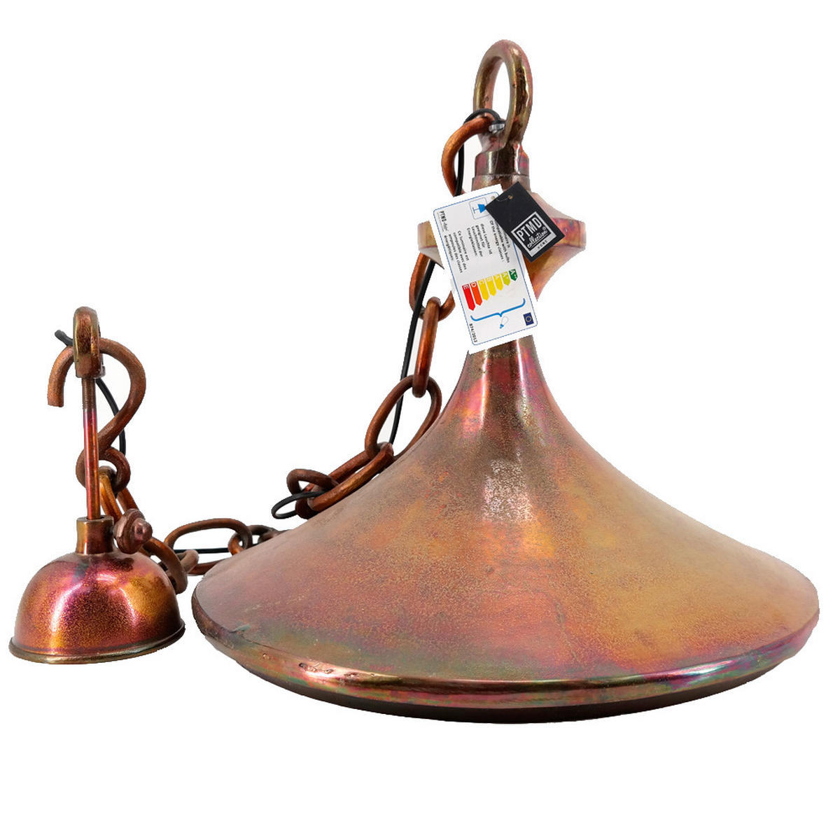 HÄNGELEUCHTE Ø46x42 cm, Aluminium, Kupfer - Kupferfarben, Metall (46/46/42cm) - PTMD Collection