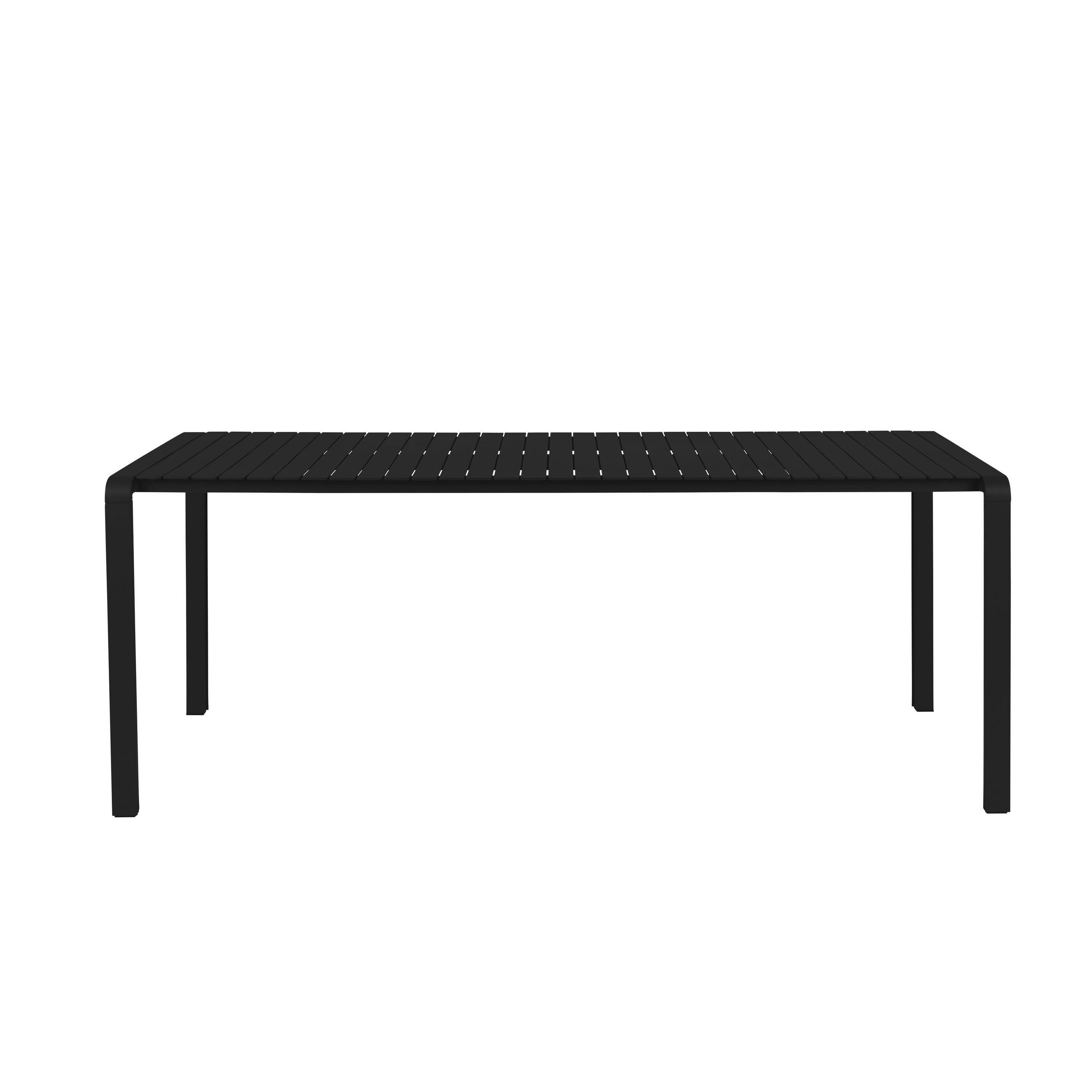 GARTENTISCH Vondel 214x97 cm Schwarz - Schwarz, Metall (214/96.7/75cm) - Zuiver