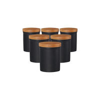 VORRATSDOSEN Jasper schwarz-braun 200 ml 6er Set - Schwarz/Braun, Keramik (7/9/7cm) - Ritzenhoff Breker