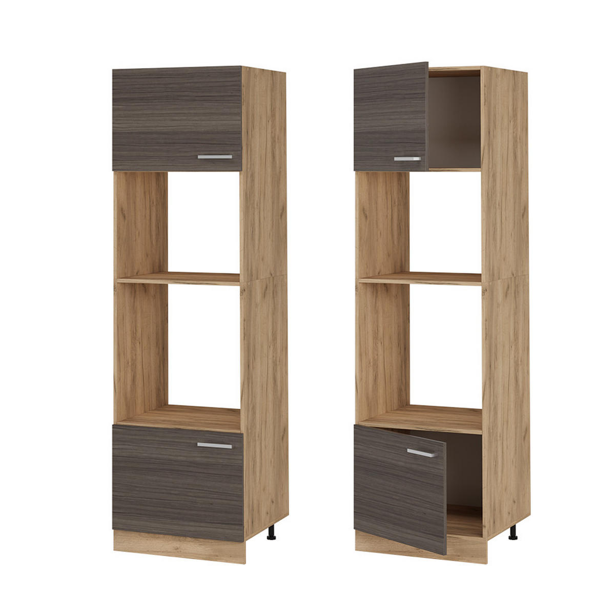 Honigeiche/Grau, Holzwerkstoff (60/206.8/57.2cm) - Vicco