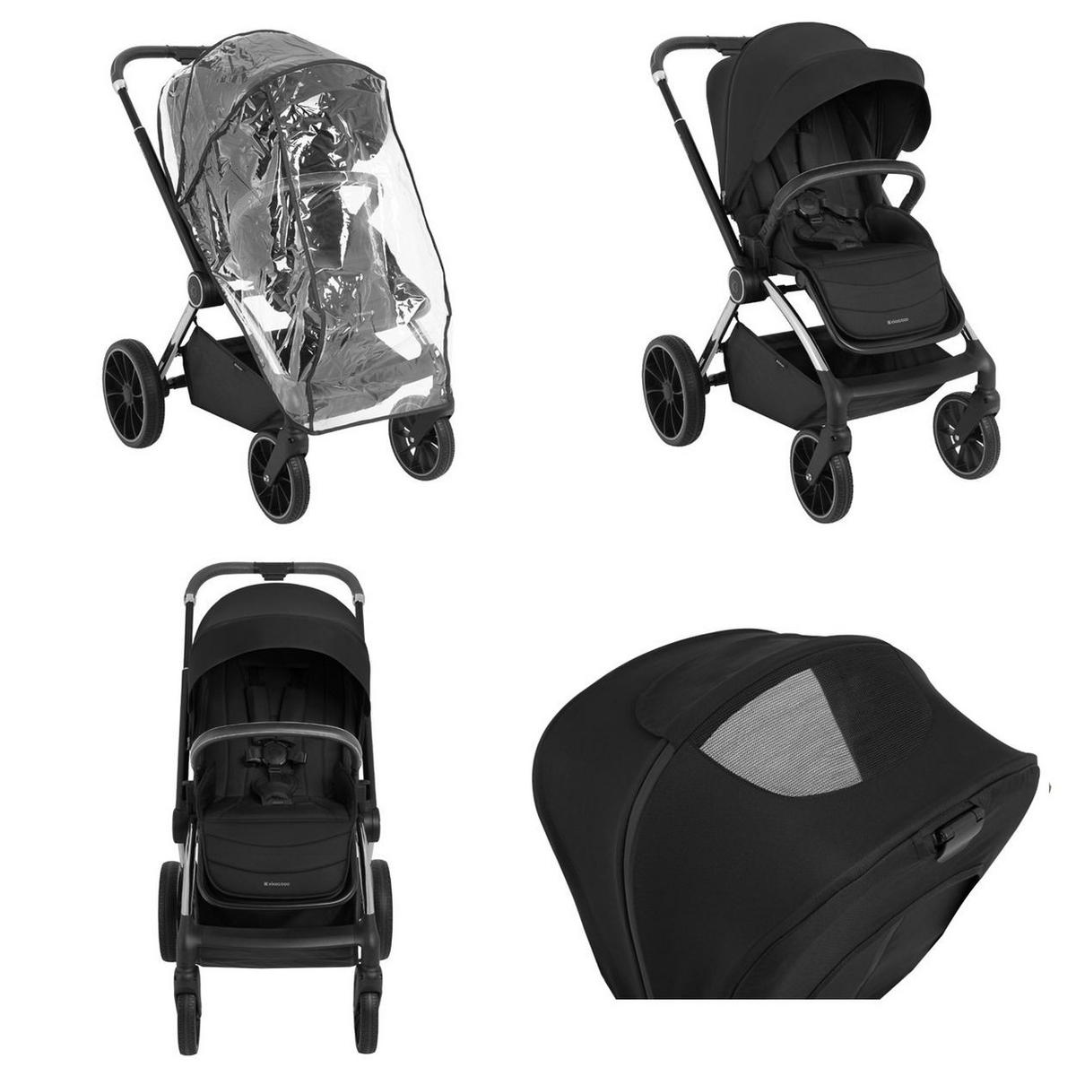 KOMBIKINDERWAGEN Kara 2 in 1 dunkelgrün Babywanne, Sportsitz, Wickeltasche, Federung - Grün, Metall (79/61/105cm) - Kikka boo